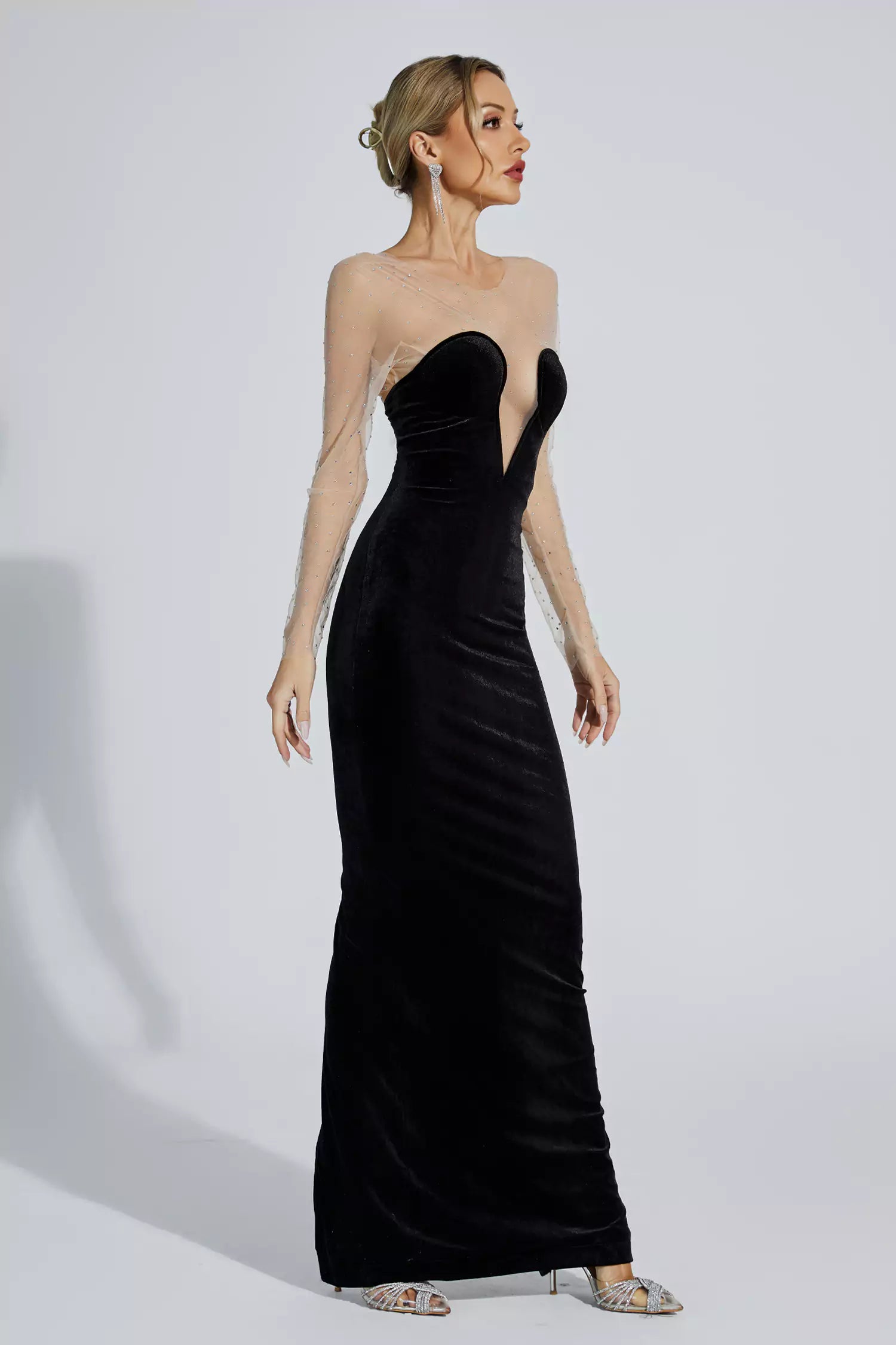 Jaylani Black Tube Top Maxi Dress