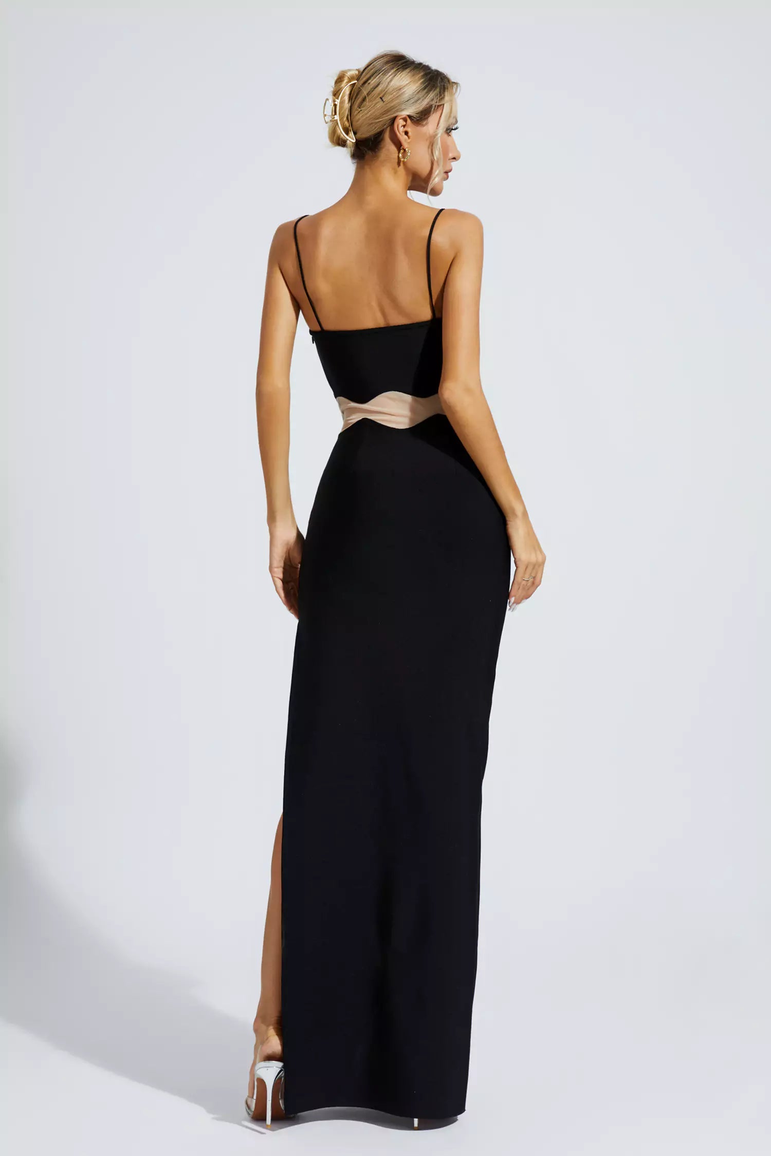 Jennifer Black Bandage Slip Maxi Dress