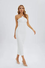 Julia White Diamante Halterneck Maxi Dress - Catchall