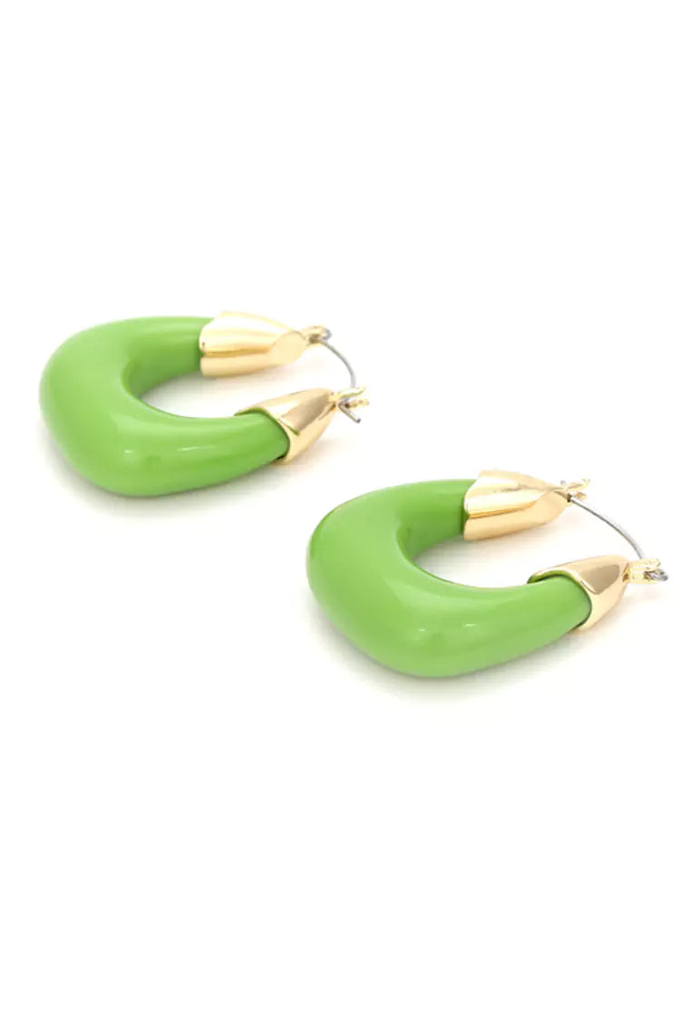 Julianna Green Resin Earrings