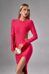 Kamila Rose Red Midi Dress - Catchall