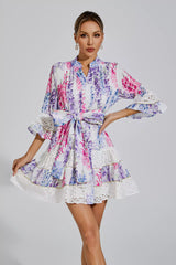 Kimora Floral Belted Mini Dress