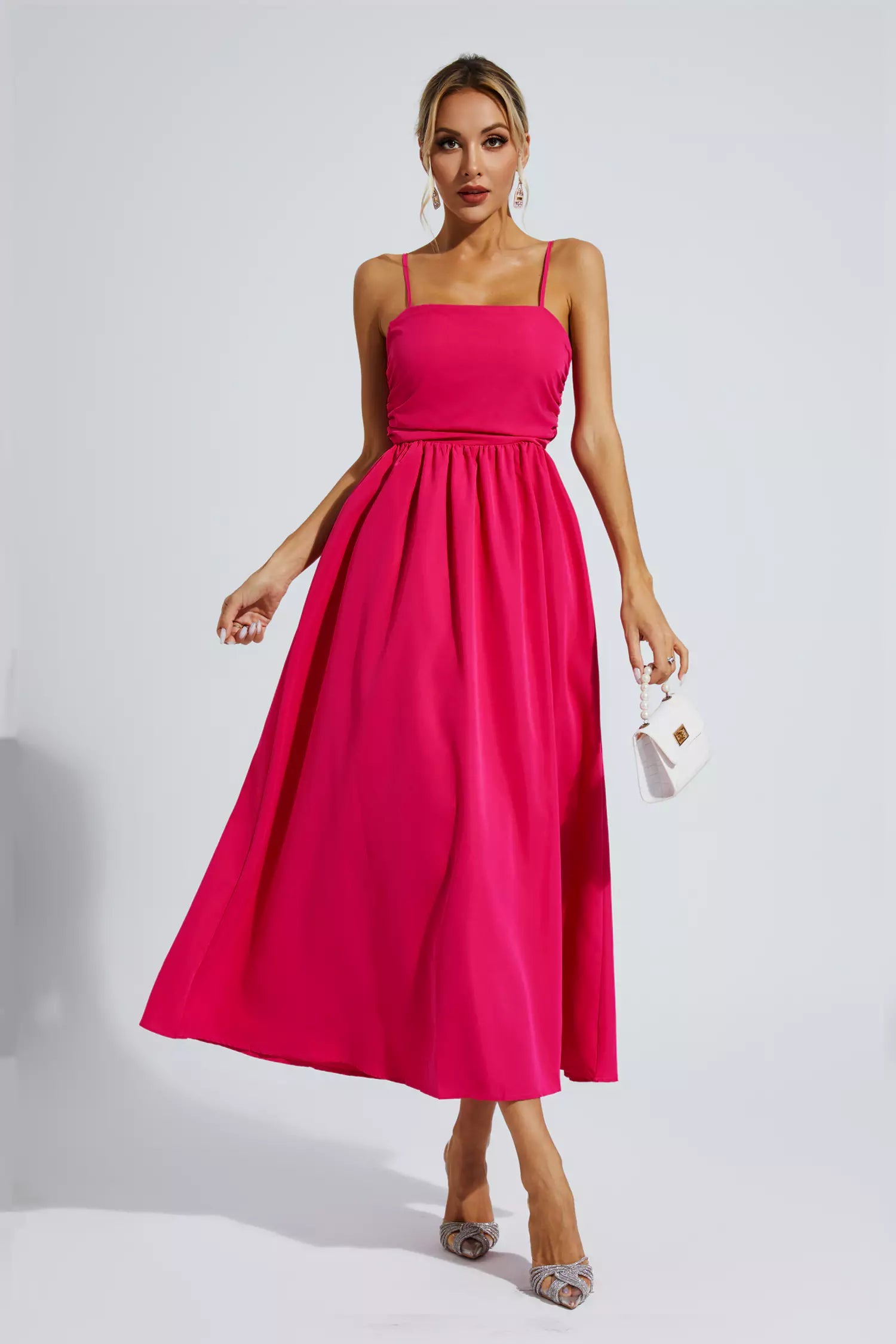 Kyla Rose Red Slip Vacation Maxi Dress