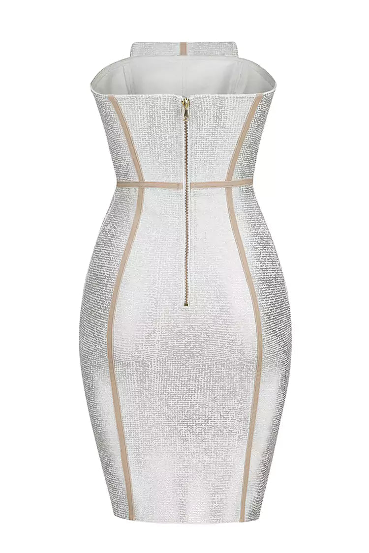 Laila Silver Bandage Mini Dress