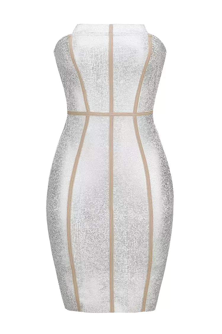 Laila Silver Bandage Mini Dress