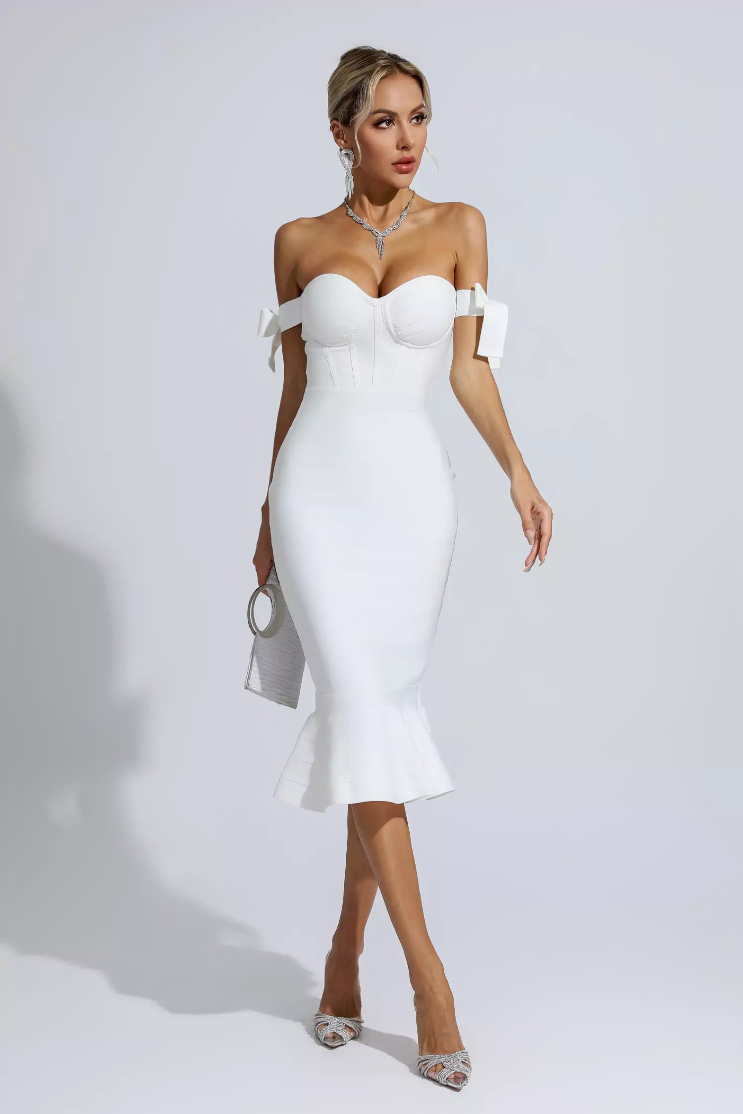 Legacy White Mermaid Midi Dress