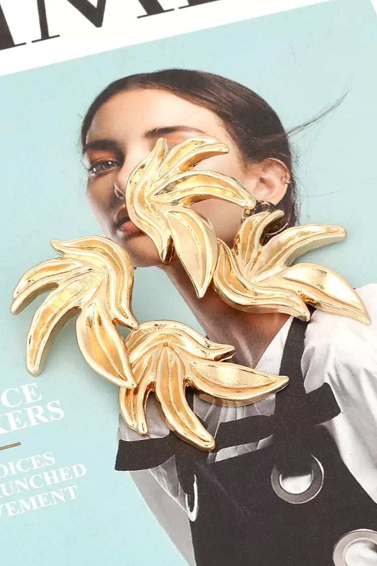 Lia Gold Leaves Earrings