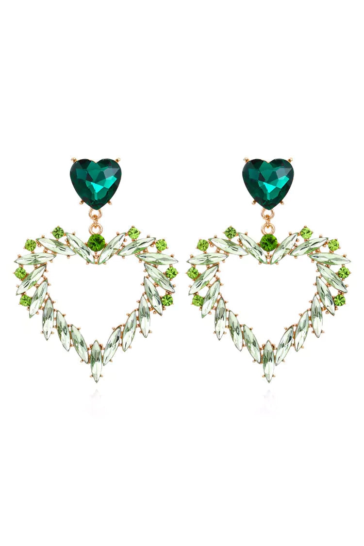 Logan Green Heart Earrings - Catchall