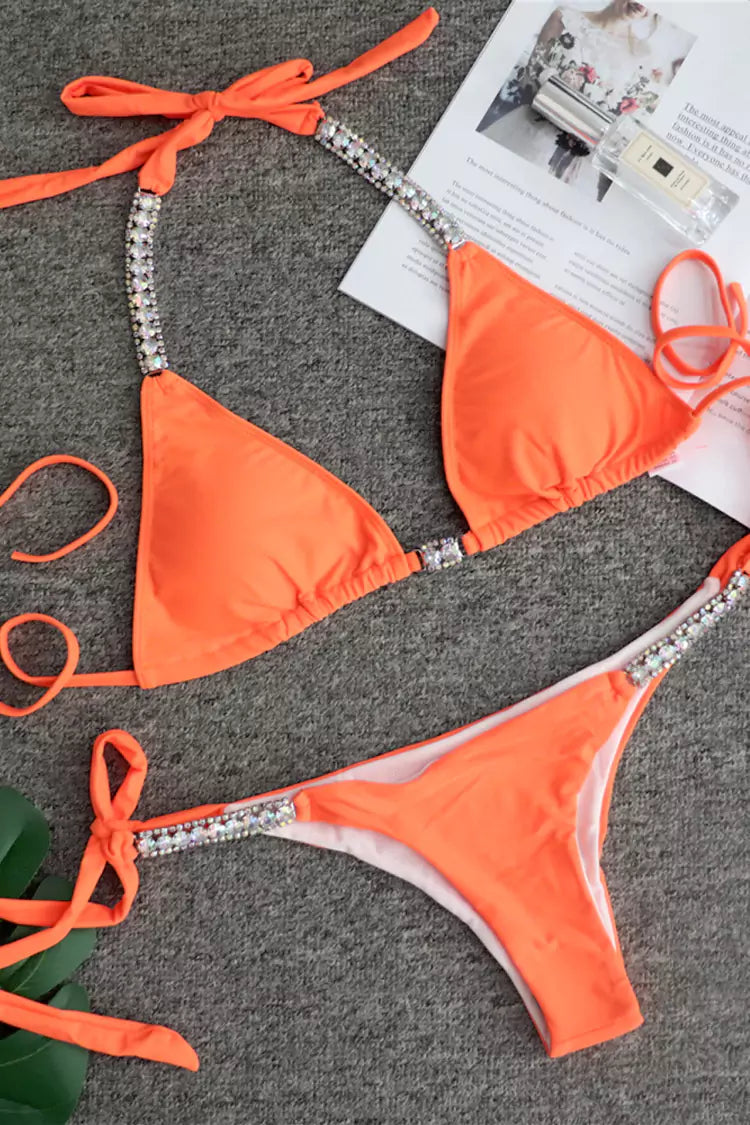 Maggie Orange Diamond Bikini