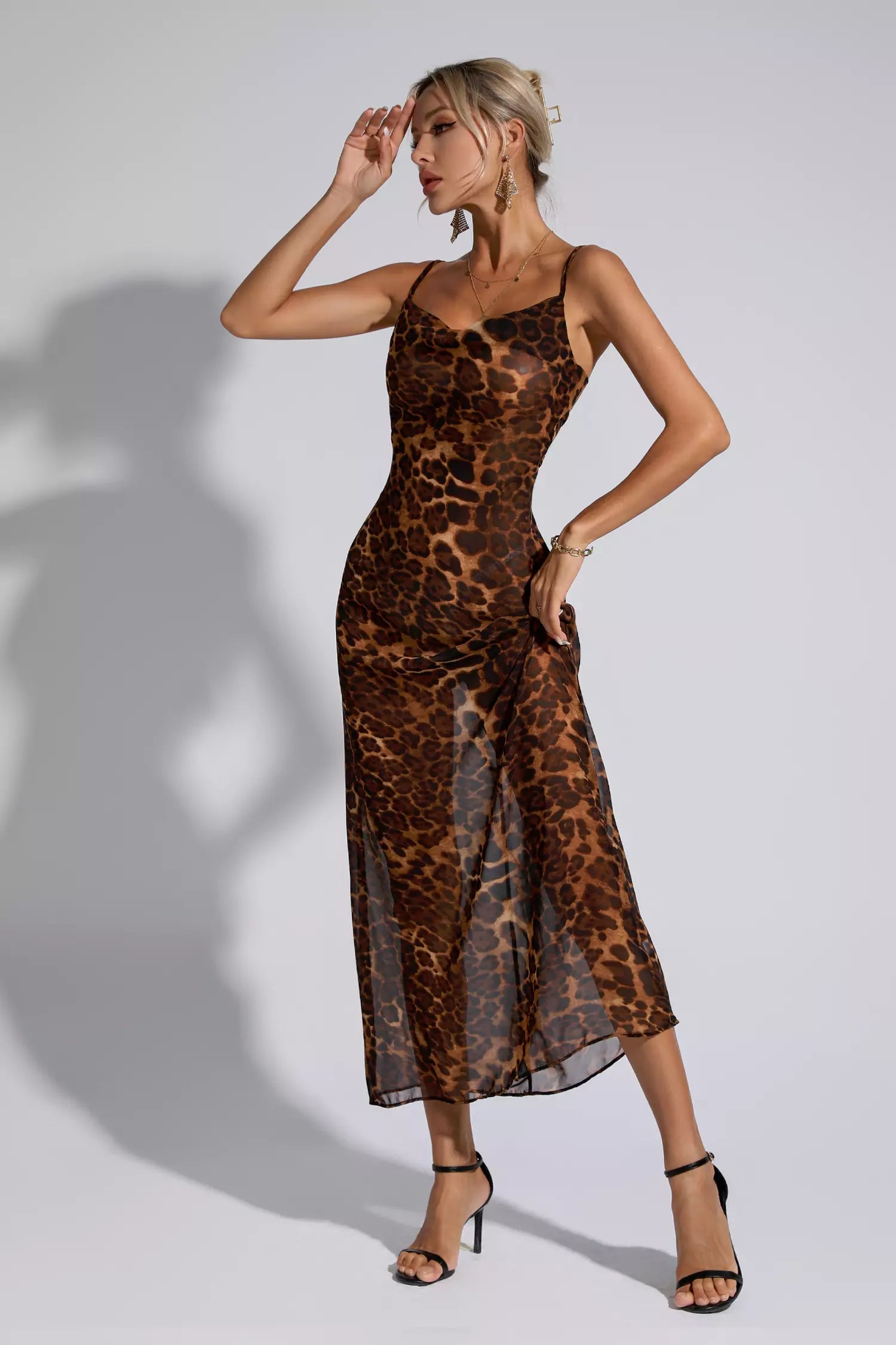 Maisie Leopard Printed Maxi Dress