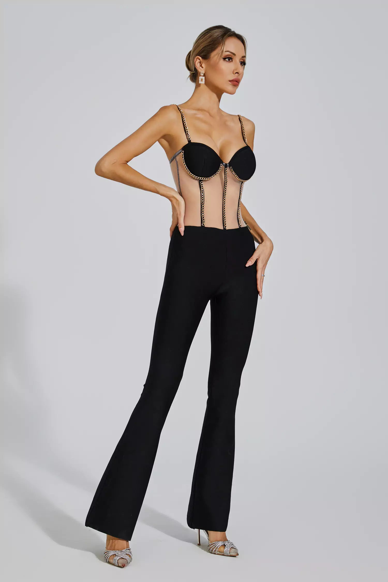 Marlowe Black Mesh Jumpsuit