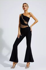 Meadow Black One-shoulder Cutout Jumpsuit - Catchall