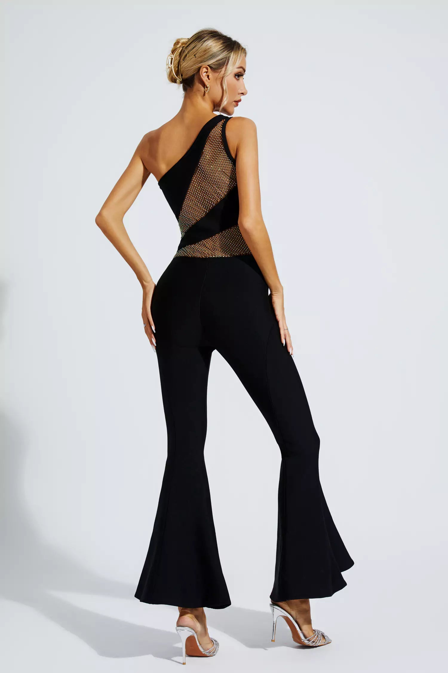 Meadow Black One-shoulder Cutout Jumpsuit