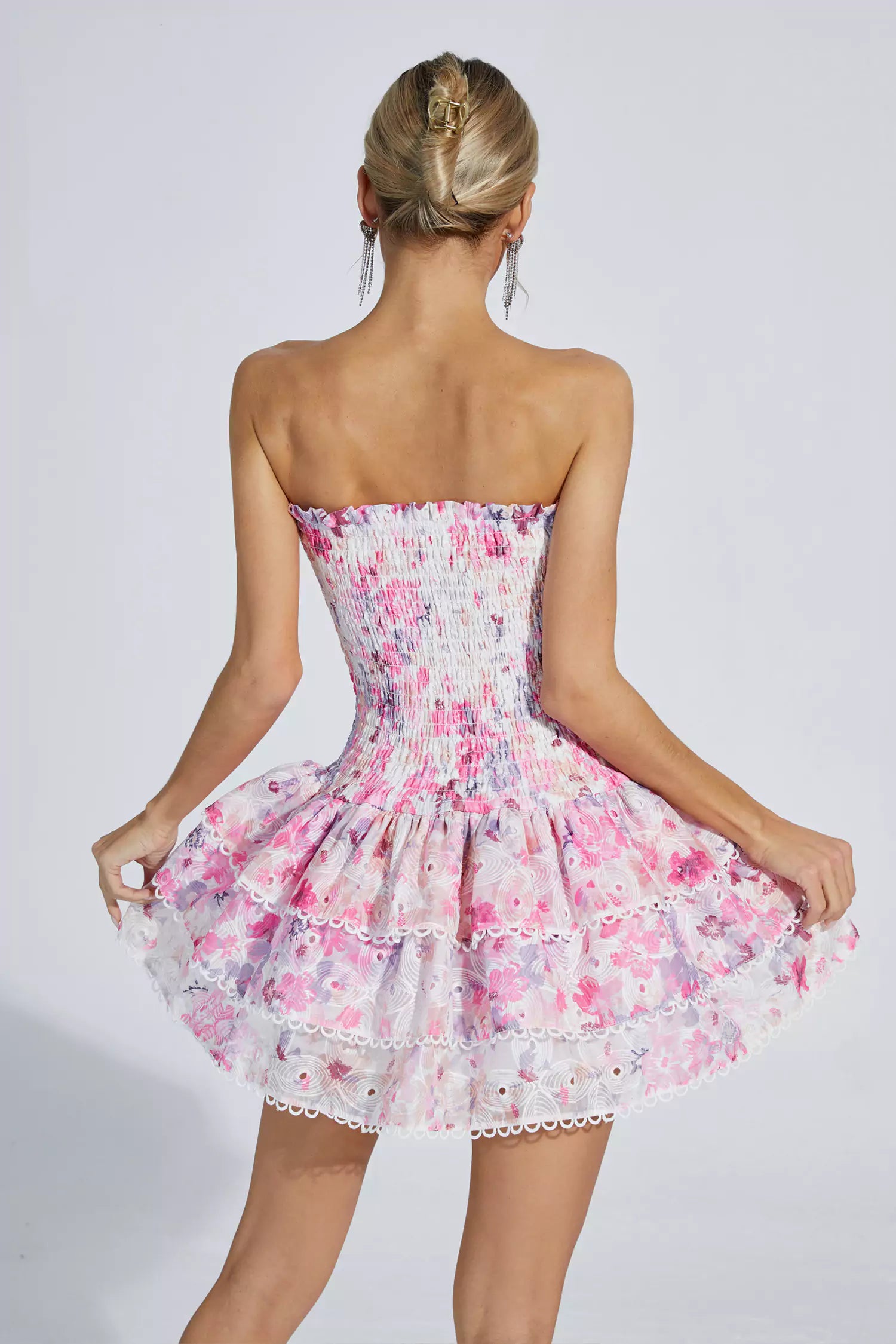 Mercy Floral Ruched Mini Dress