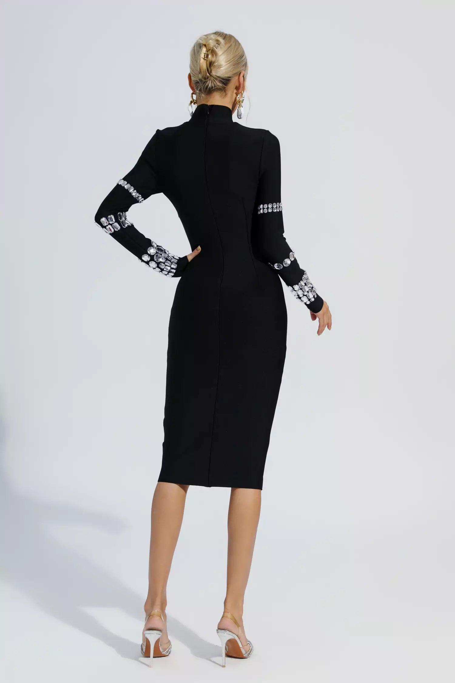 Miranda Black Diamond Bandage Dress