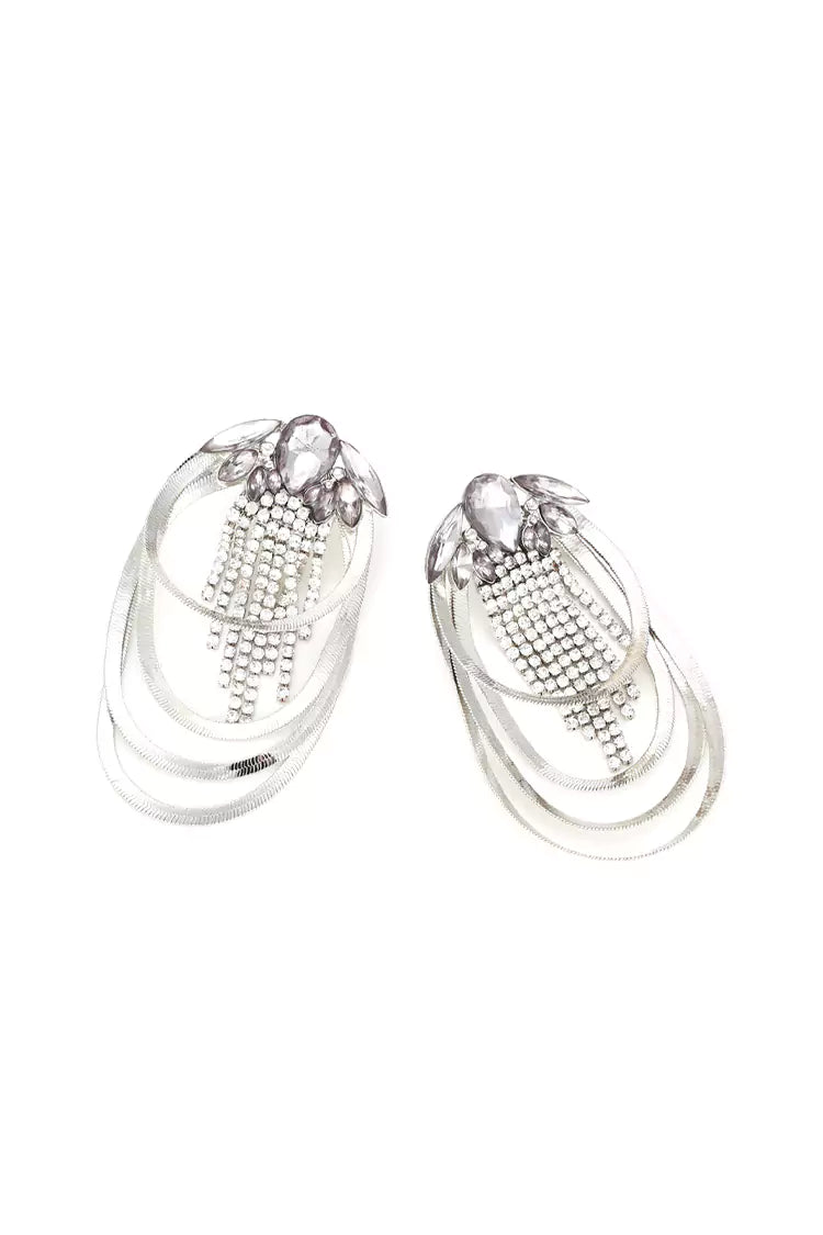 Mya Silver Tassel Earrings