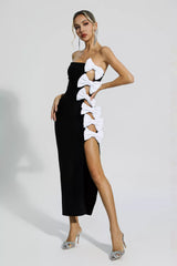 Noah Black Cutout Bow Bandage Dress