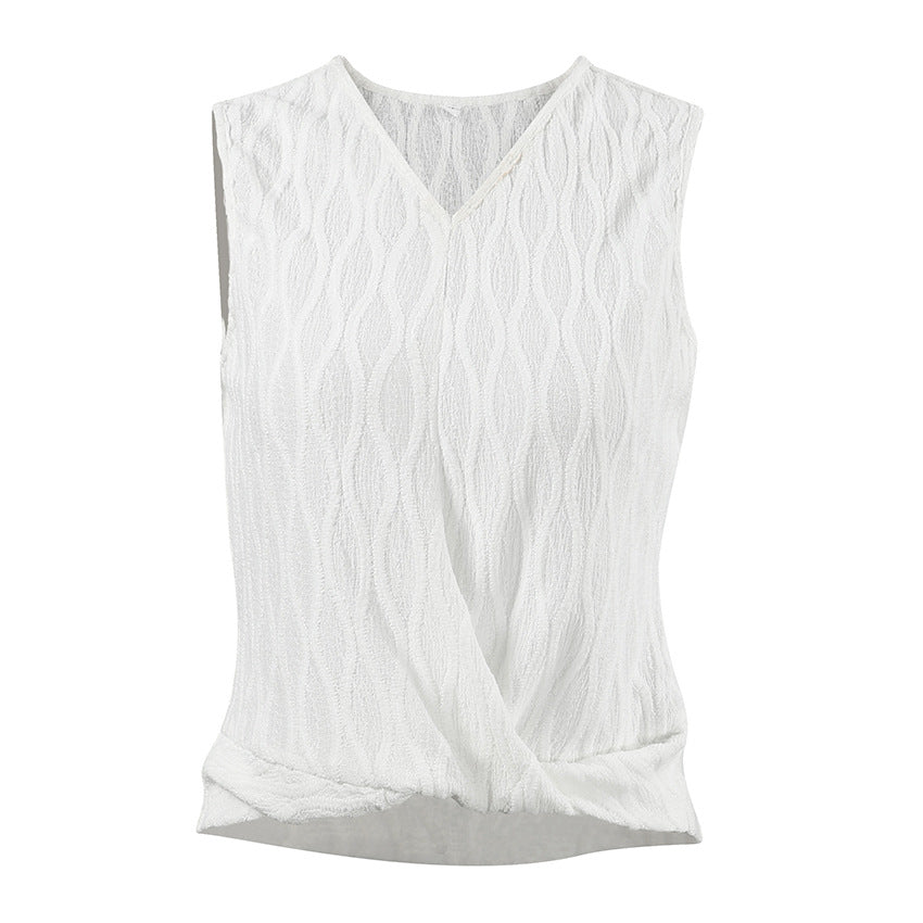 Sleeveless V Neck Tank Top