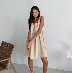 Cotton Sleeveless Mini Dress - 3 Colors