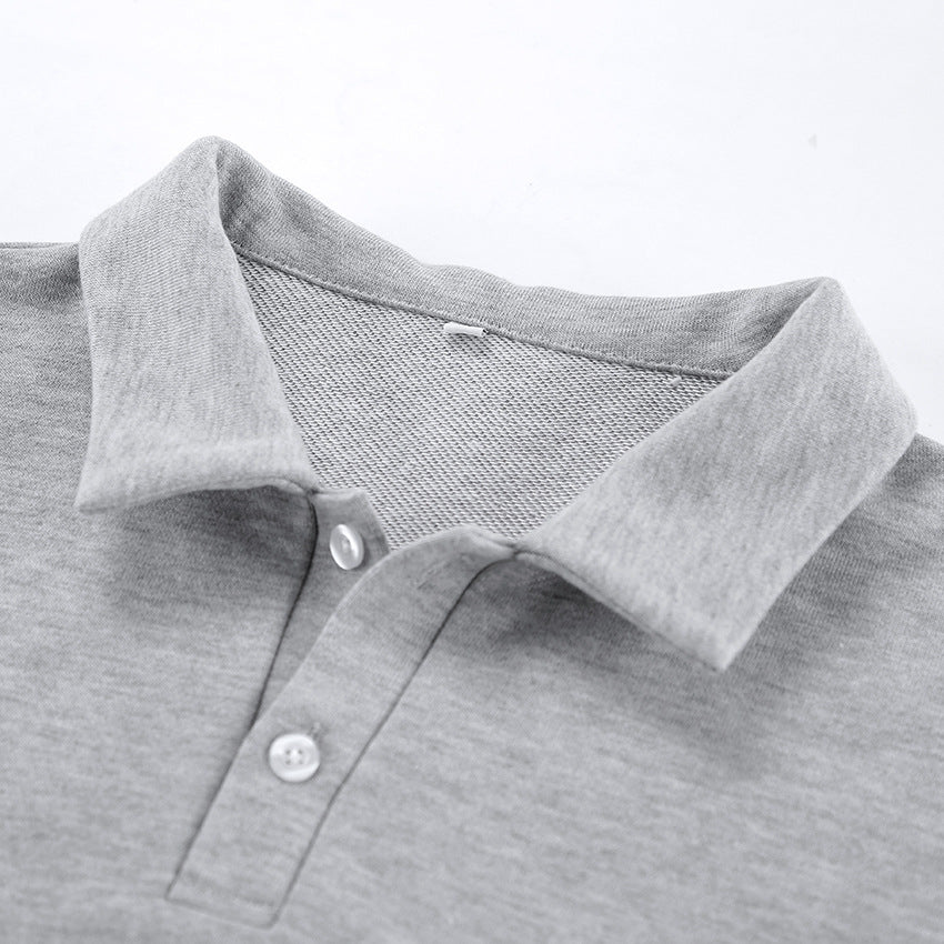 Button Down Turtleneck Sweatshirt