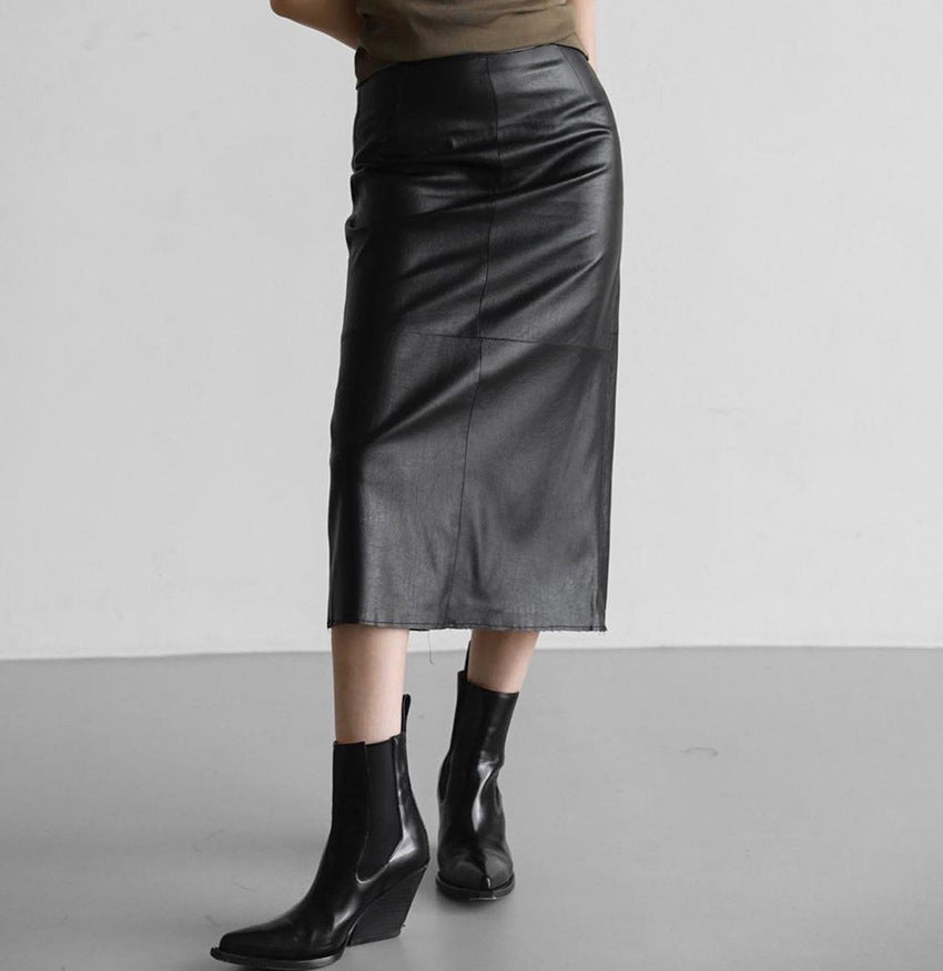 Slit Faux Leather Skirts