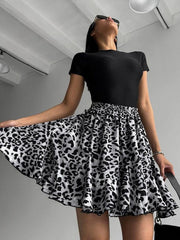 A- Line Leopard Skirt