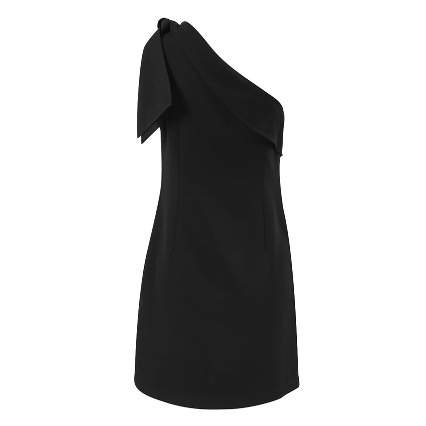 One Shoulder A-Line Dress