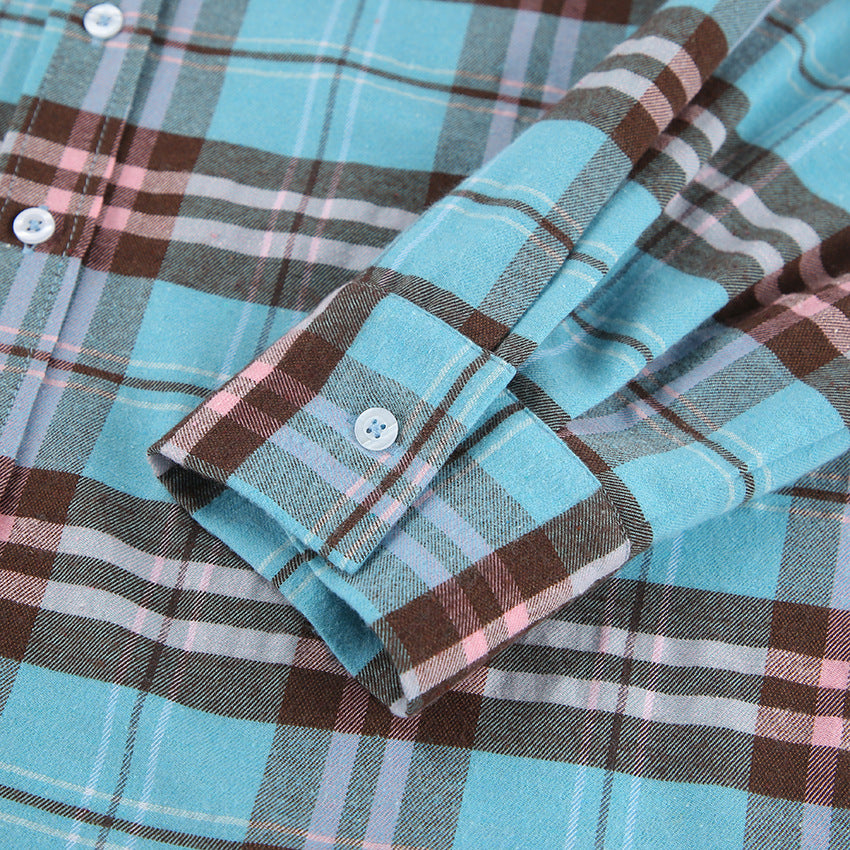 Vintage Plaid Long Sleeve Shirt