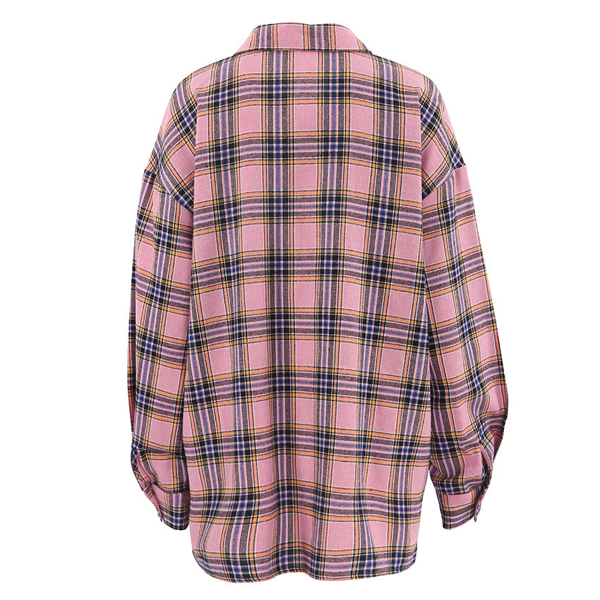 Pink Long Sleeve Check Shirt