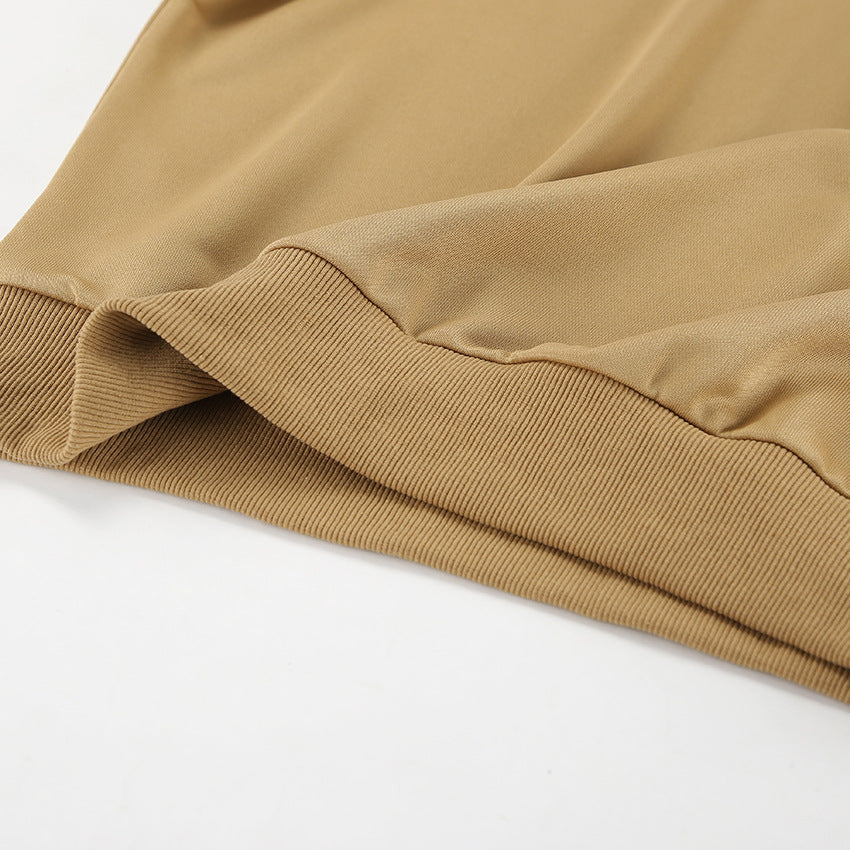 Lapel Zipper Pullover Sweatshirt