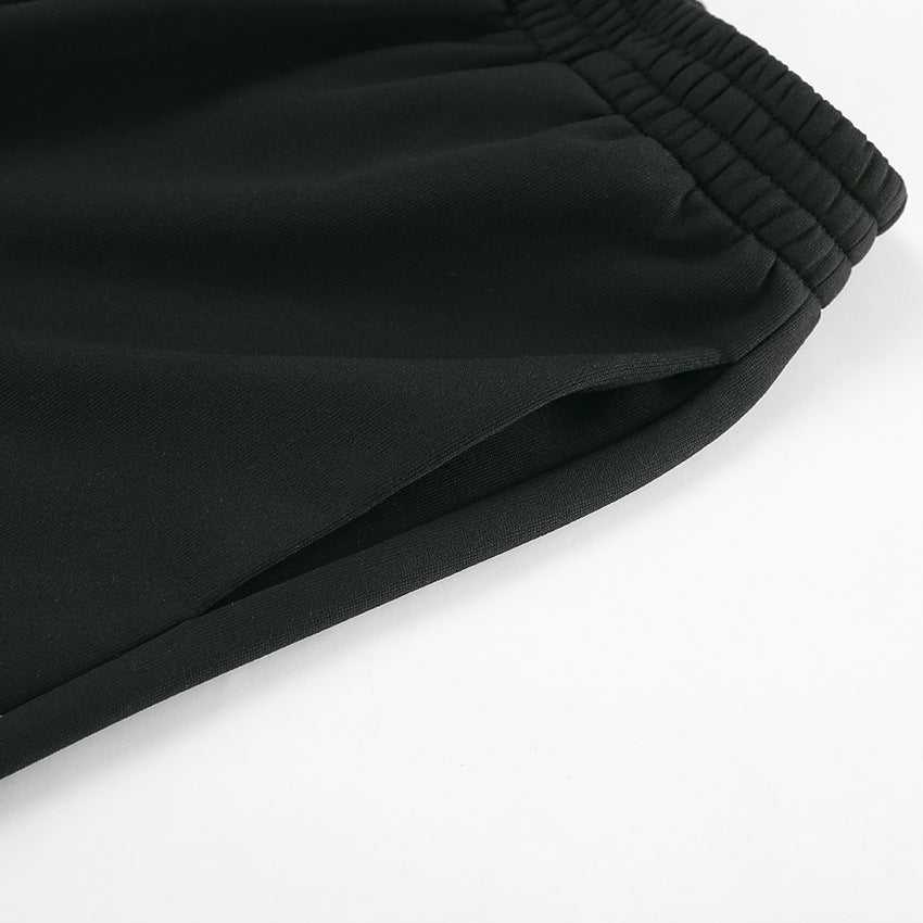 Drawstring Side Contrast Striped Pants