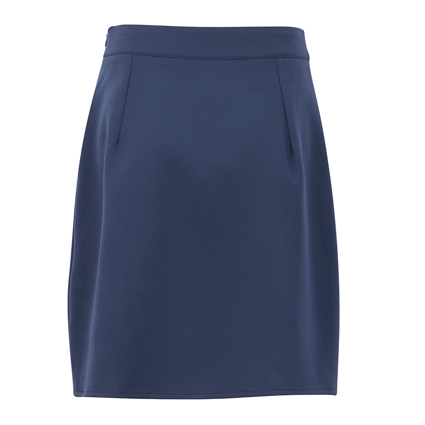 Navy Blue A-Line Mini Skirt