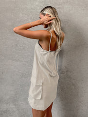 Cotton & Linen Pockets Cami Dress