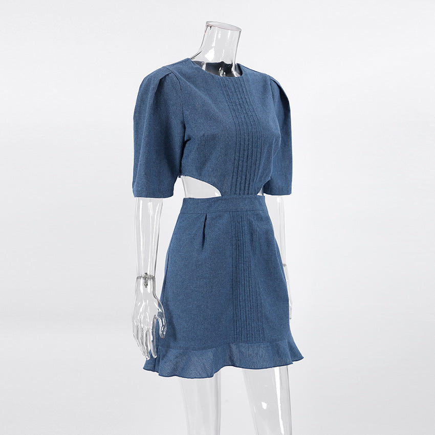 Short Sleeve Denim Dress