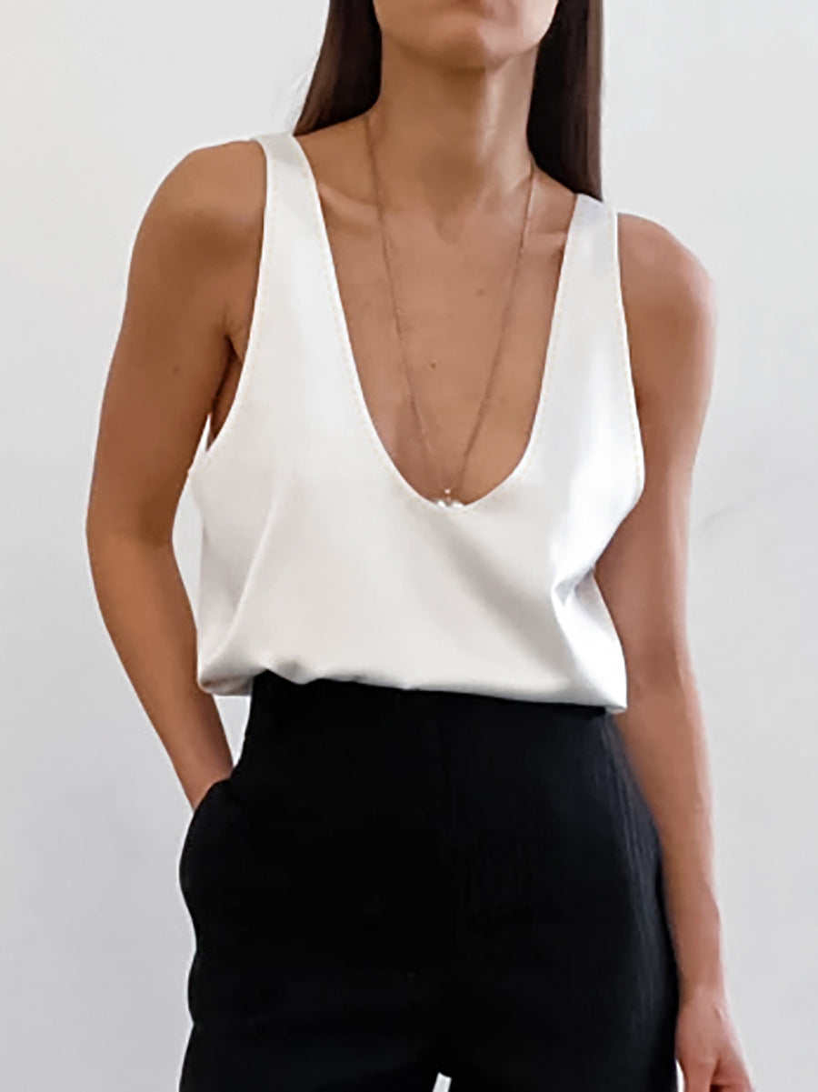 Satin Basic Slip Top