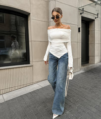 Off-Shoulder Wrap Top