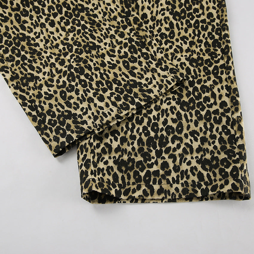 Straight Leopard Pants