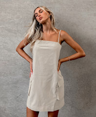 Cotton & Linen Pockets Cami Dress