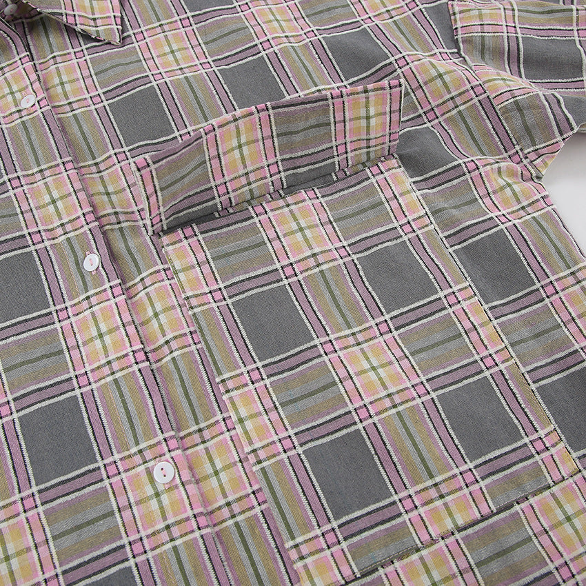 Button Long Sleeve Plaid Shirt