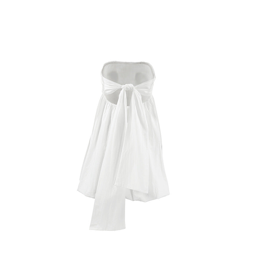 Strapless Backless Tie-wrap Bubble Dresses