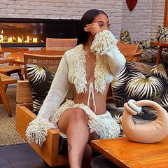 Crochet Tassel Two Piece
