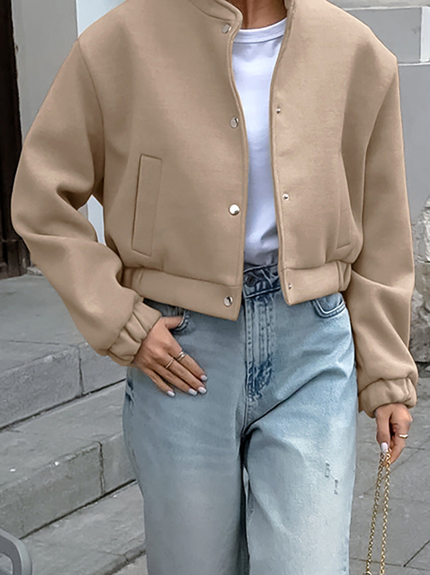 Cropped Bomber Jacket