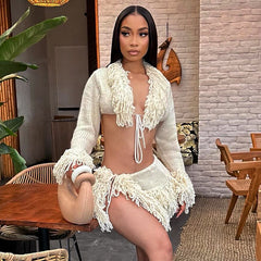 Crochet Tassel Two Piece