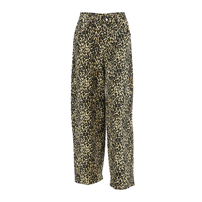 Straight Leopard Pants