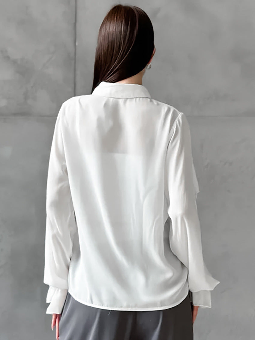 Ruffled Long Sleeve Shirt