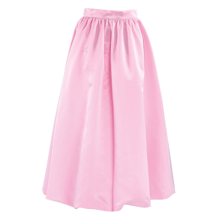 Satin Midi Skirt