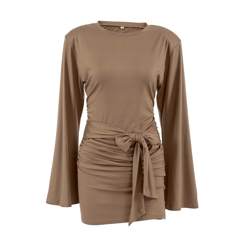 Long Sleeve Bodycon Wrap Dress