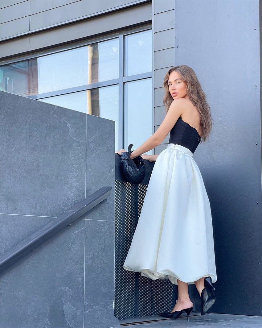 Satin Midi Skirt