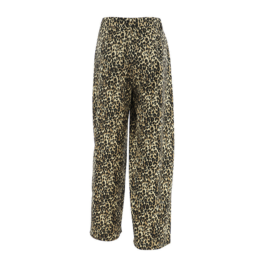 Straight Leopard Pants