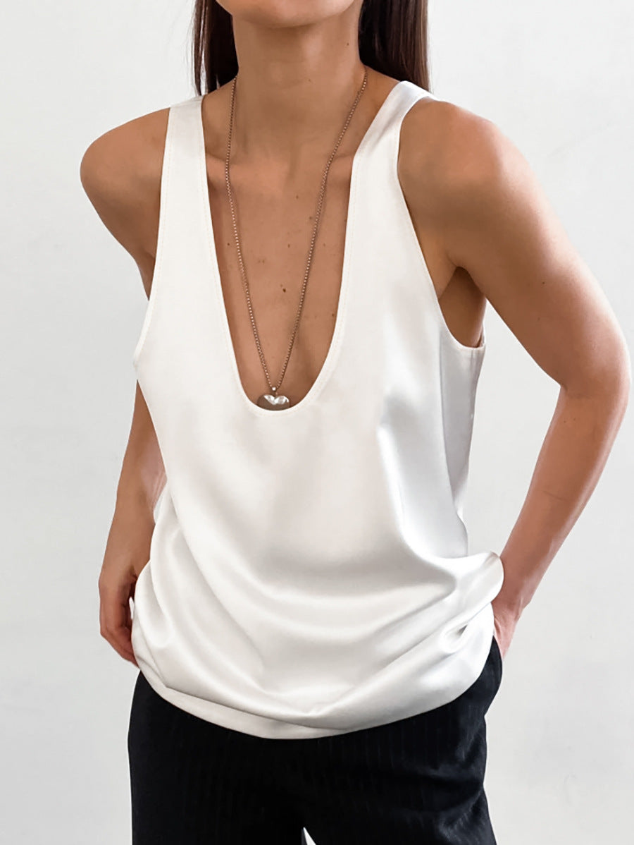 Satin Basic Slip Top